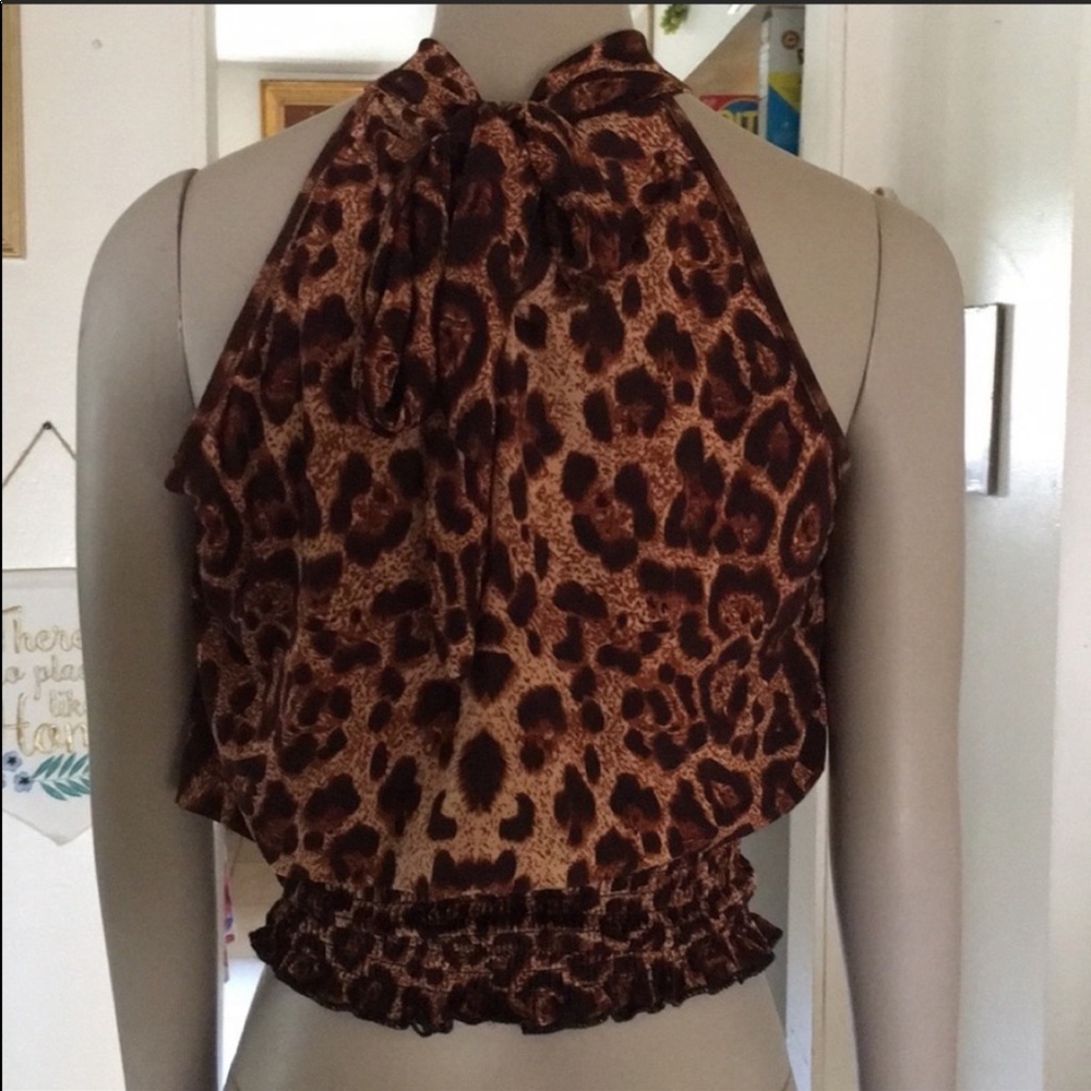 Leopard Print Sleeveless Top - Picture 2 of 4